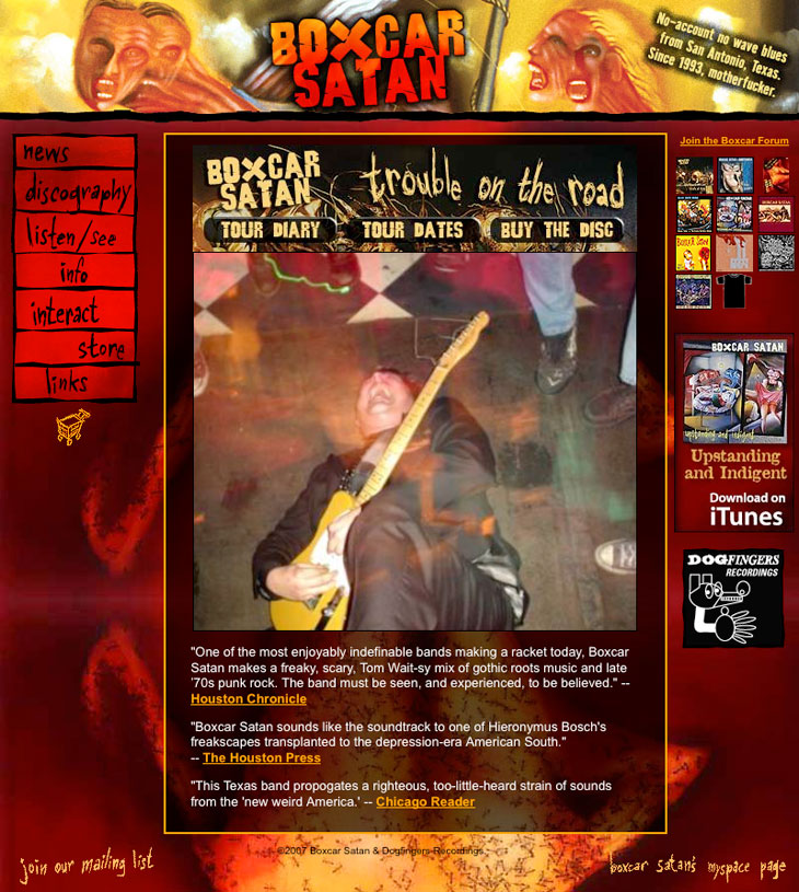 Boxcar Satan Home Page