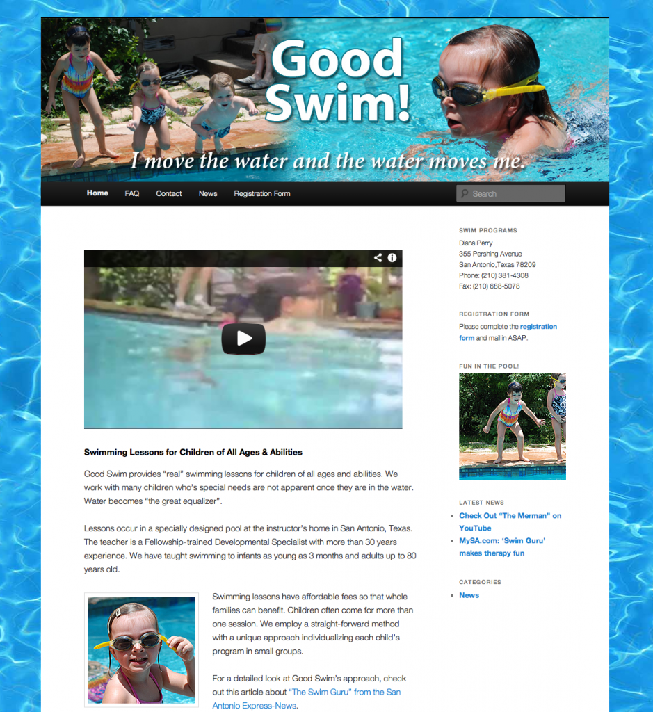 Good Swim Web Site