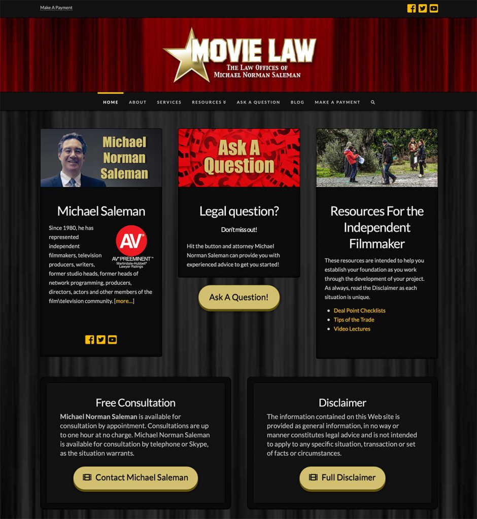 Movie Law | Movielaw.net | Michael Norman Saleman